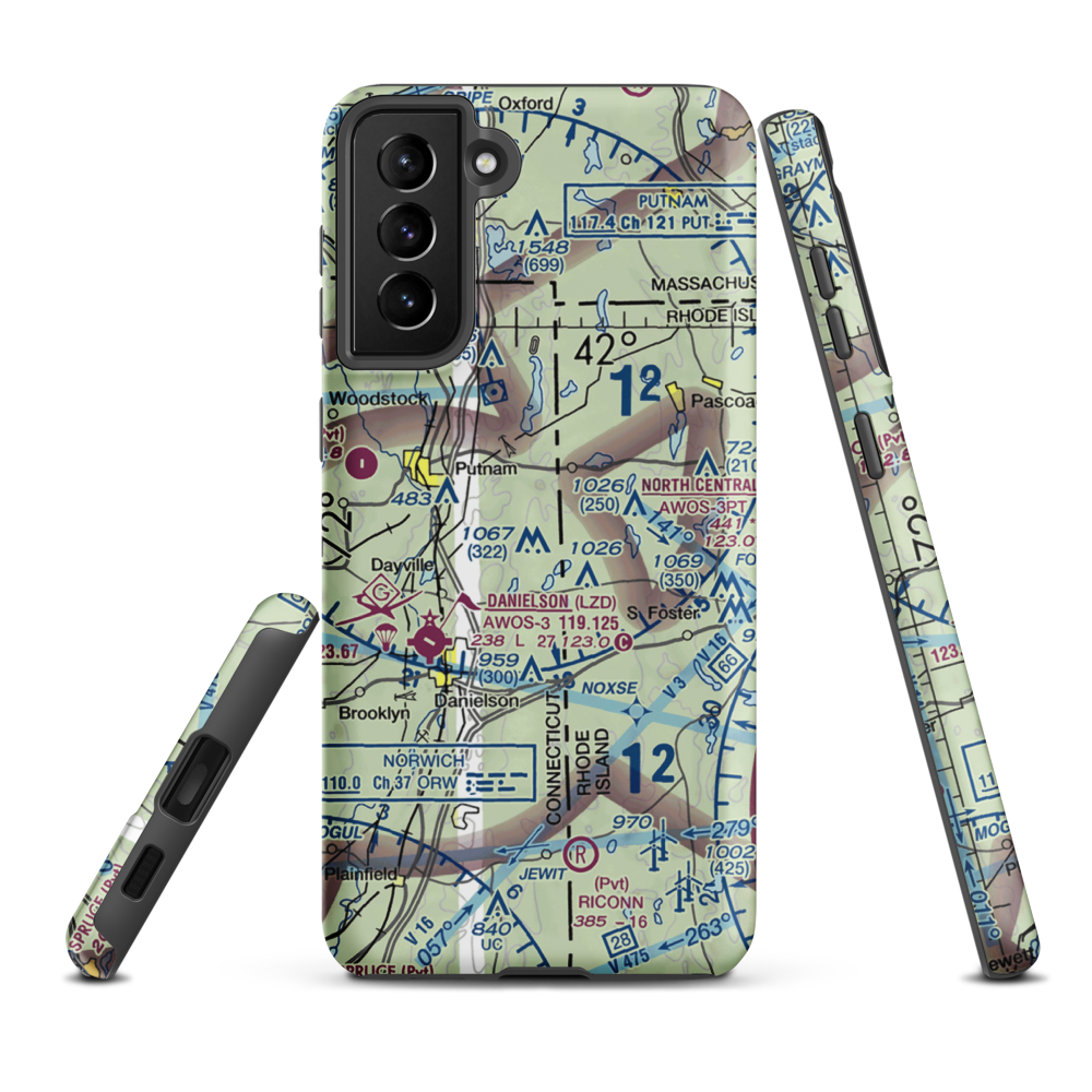 Yankee Airstrip (CT13) VFR Sectional Samsung Phone Case Samsung Galaxy S21 Plus model shown