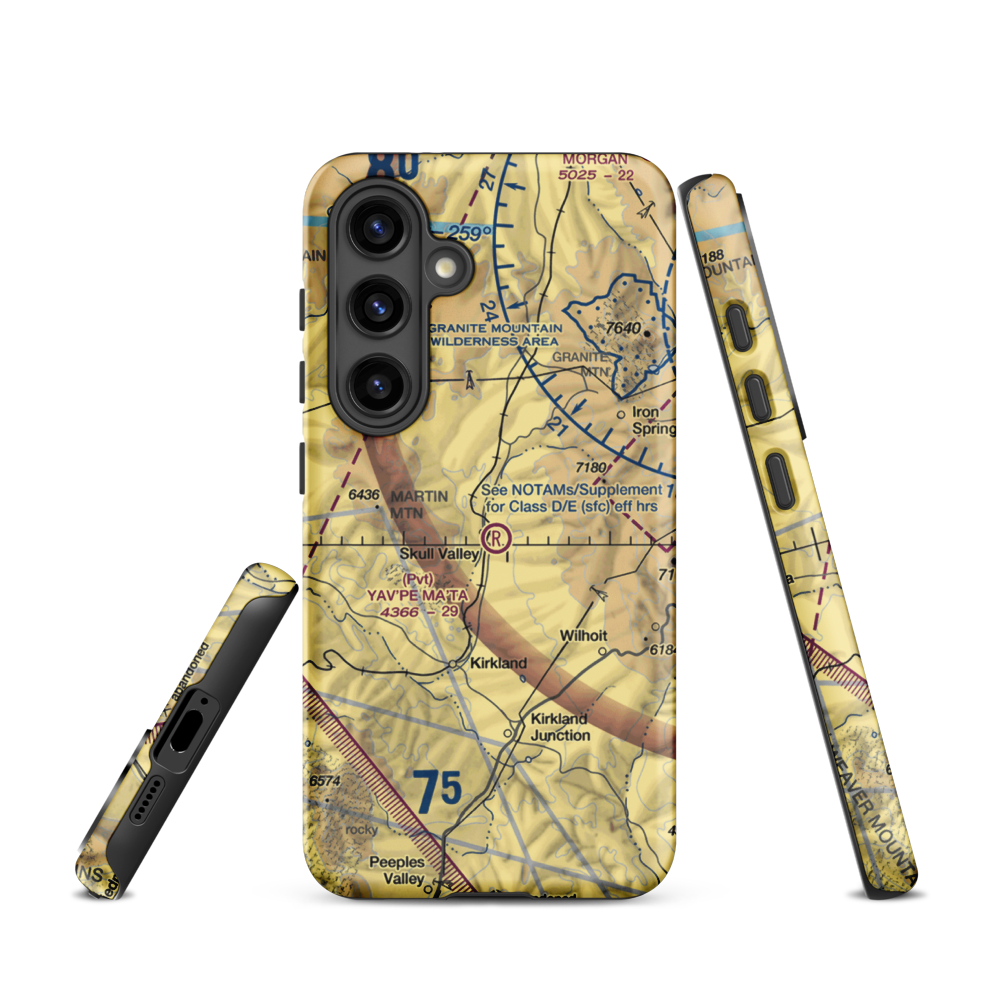 Yav'pe Ma'ta Airport (16AZ) VFR Sectional Samsung Phone Case Samsung Galaxy S24 model shown