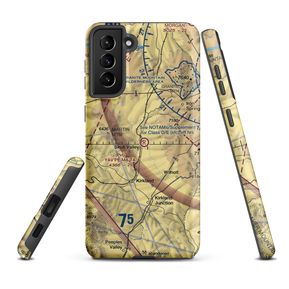Yav'pe Ma'ta Airport (16AZ) VFR Sectional Samsung Phone Case Samsung Galaxy S21 FE model shown