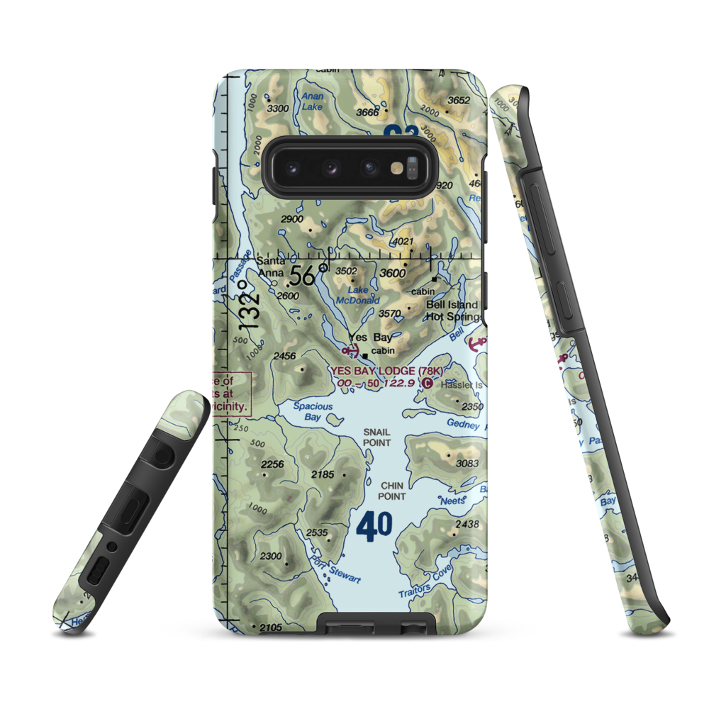 Yes Bay Lodge Seaplane Base (78K) VFR Sectional Samsung Phone Case Samsung Galaxy S10 Plus model shown