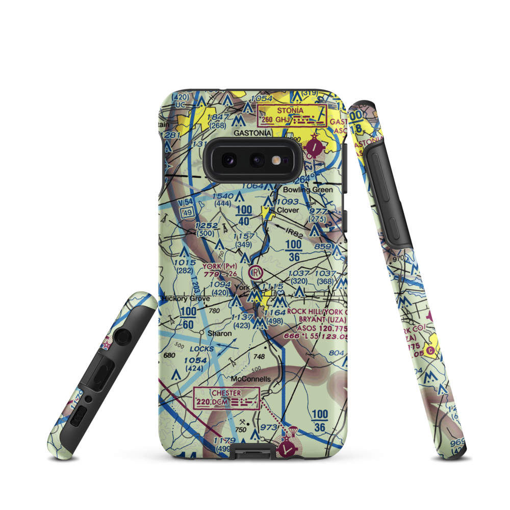 York Airport (01SC) VFR Sectional Samsung Phone Case Samsung Galaxy S10e model shown