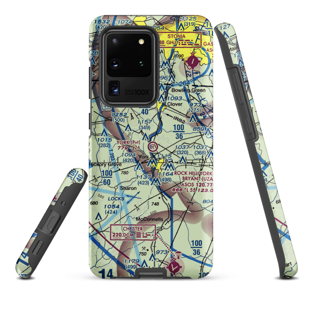 York Airport (01SC) VFR Sectional Samsung Phone Case Samsung Galaxy S20 Ultra model shown