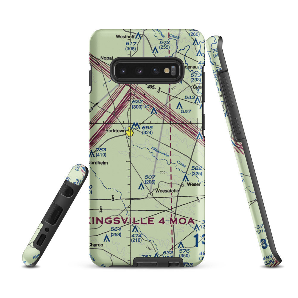 Yorktown Airport (US-0236) VFR Sectional Samsung Phone Case Samsung Galaxy S10 Plus model shown