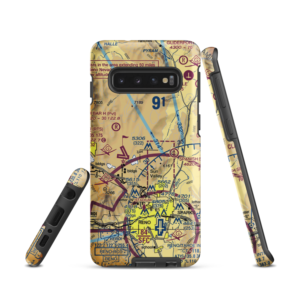 Youngberg Ranch Airport (NV17) VFR Sectional Samsung Phone Case Samsung Galaxy S10 model shown