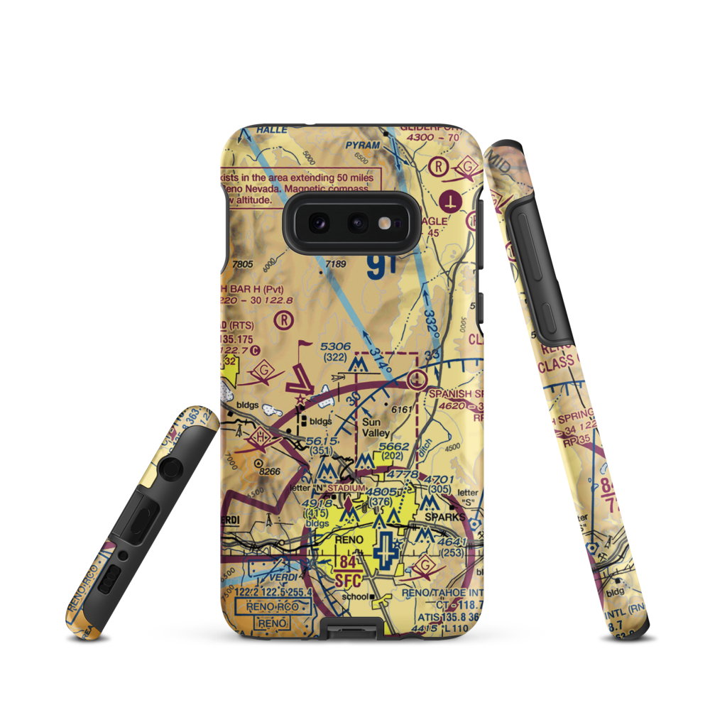Youngberg Ranch Airport (NV17) VFR Sectional Samsung Phone Case Samsung Galaxy S10 Plus model shown