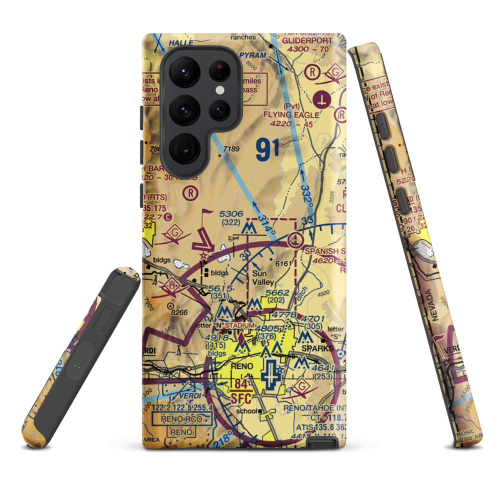 Youngberg Ranch Airport (NV17) VFR Sectional Samsung Phone Case Samsung Galaxy S22 Ultra model shown