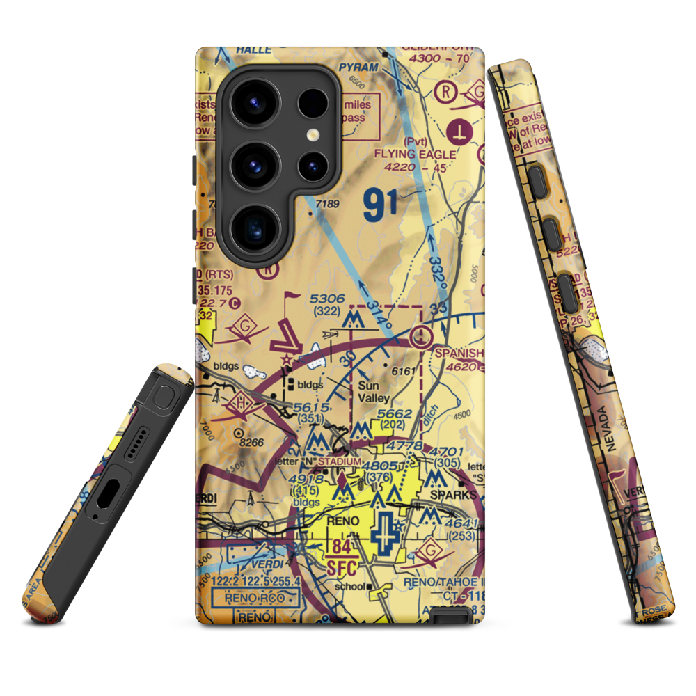 Youngberg Ranch Airport (NV17) VFR Sectional Samsung Phone Case Samsung Galaxy S24 Ultra model shown