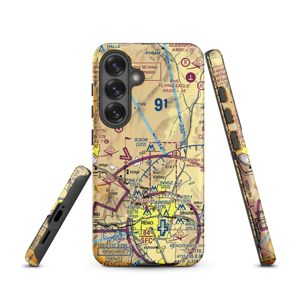 Youngberg Ranch Airport (NV17) VFR Sectional Samsung Phone Case Samsung Galaxy S25 model shown
