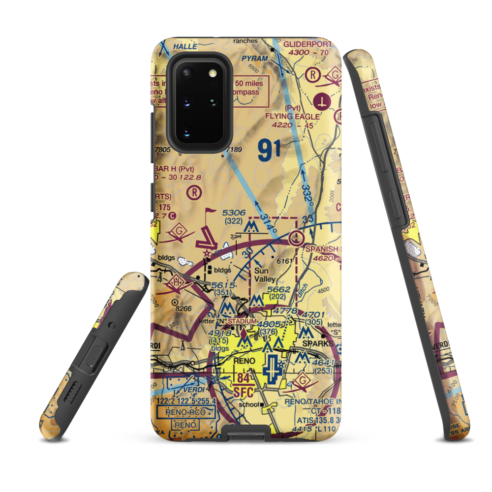 Youngberg Ranch Airport (NV17) VFR Sectional Samsung Phone Case Samsung Galaxy S20 Plus model shown