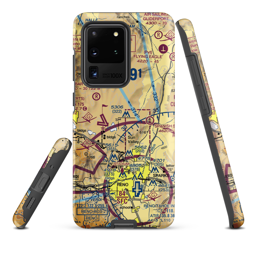 Youngberg Ranch Airport (NV17) VFR Sectional Samsung Phone Case Samsung Galaxy S20 Ultra model shown
