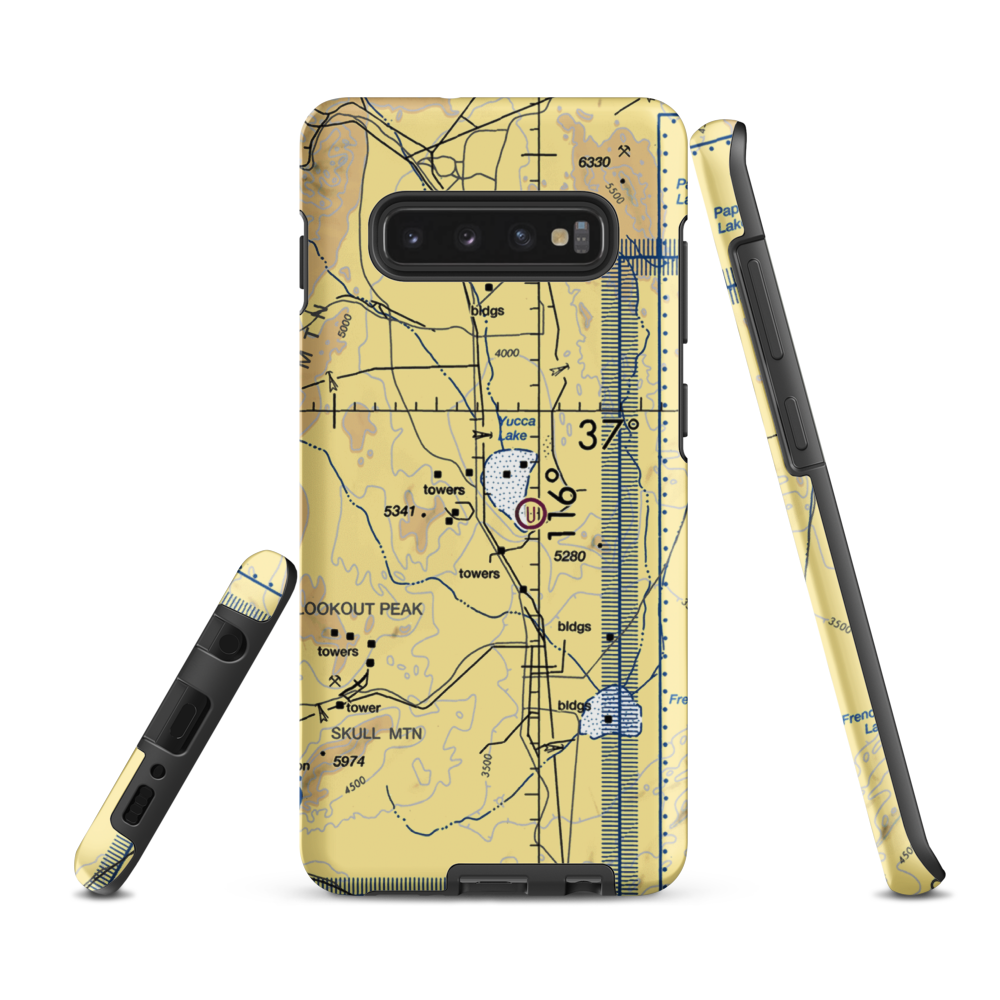 Yucca Airstrip (UCC) VFR Sectional Samsung Phone Case Samsung Galaxy S10 Plus model shown