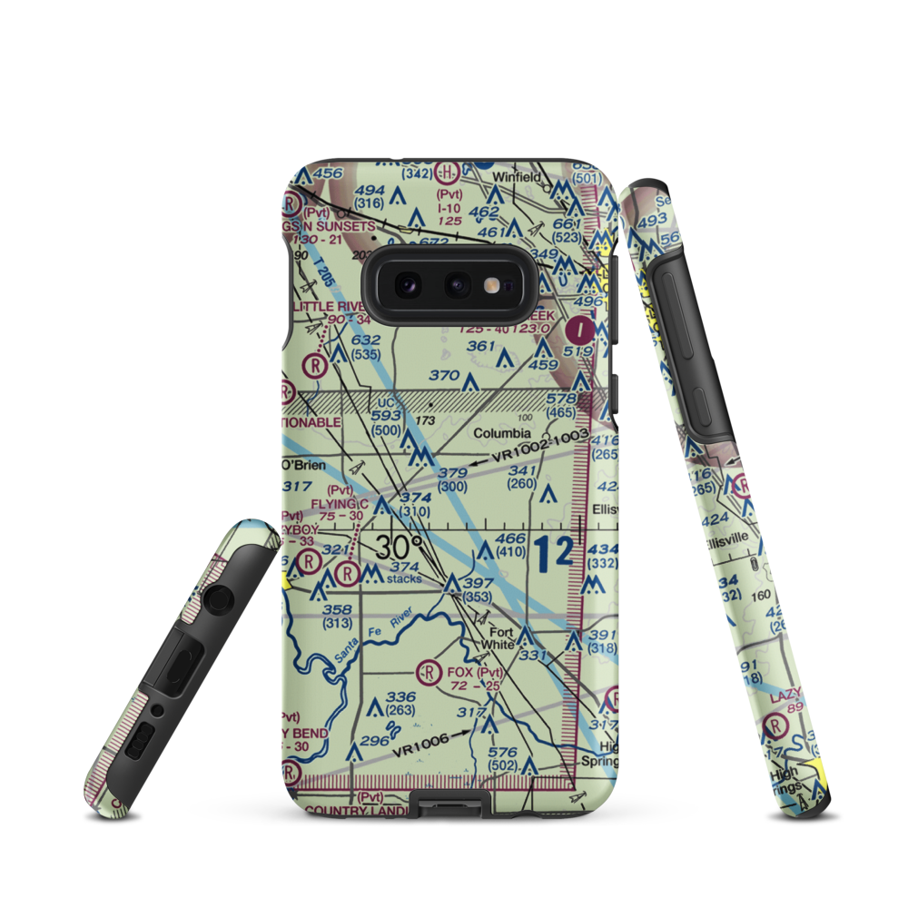 Z Ranch Airport (1FL3) VFR Sectional Samsung Phone Case Samsung Galaxy S10e model shown
