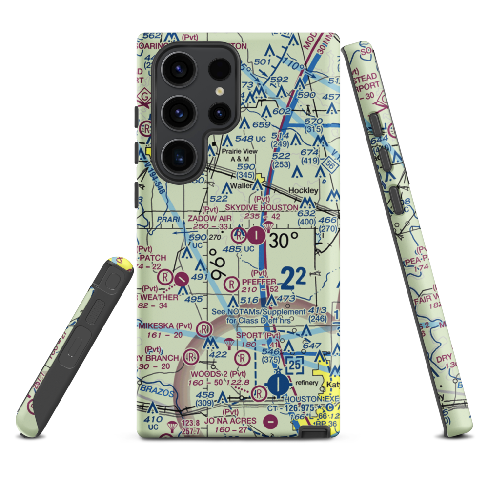 Zadow Airstrip (6XA4) VFR Sectional Samsung Phone Case Samsung Galaxy S23 Ultra model shown