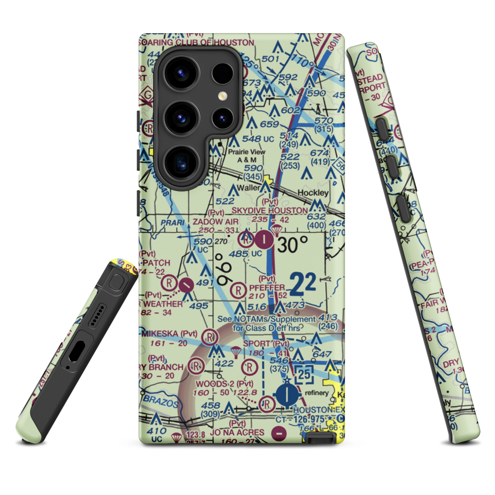 Zadow Airstrip (6XA4) VFR Sectional Samsung Phone Case Samsung Galaxy S24 Ultra model shown