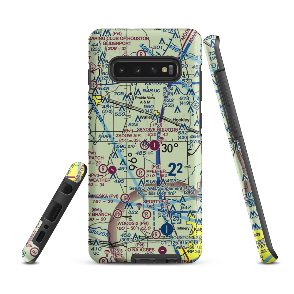 Zadow Airstrip (6XA4) VFR Sectional Samsung Phone Case Samsung Galaxy S10 Plus model shown