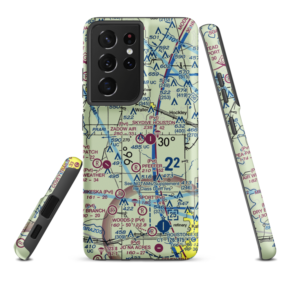 Zadow Airstrip (6XA4) VFR Sectional Samsung Phone Case Samsung Galaxy S21 Ultra model shown