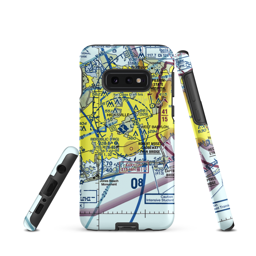 Zahn's Airport (AYZ) VFR Sectional Samsung Phone Case Samsung Galaxy S10e model shown