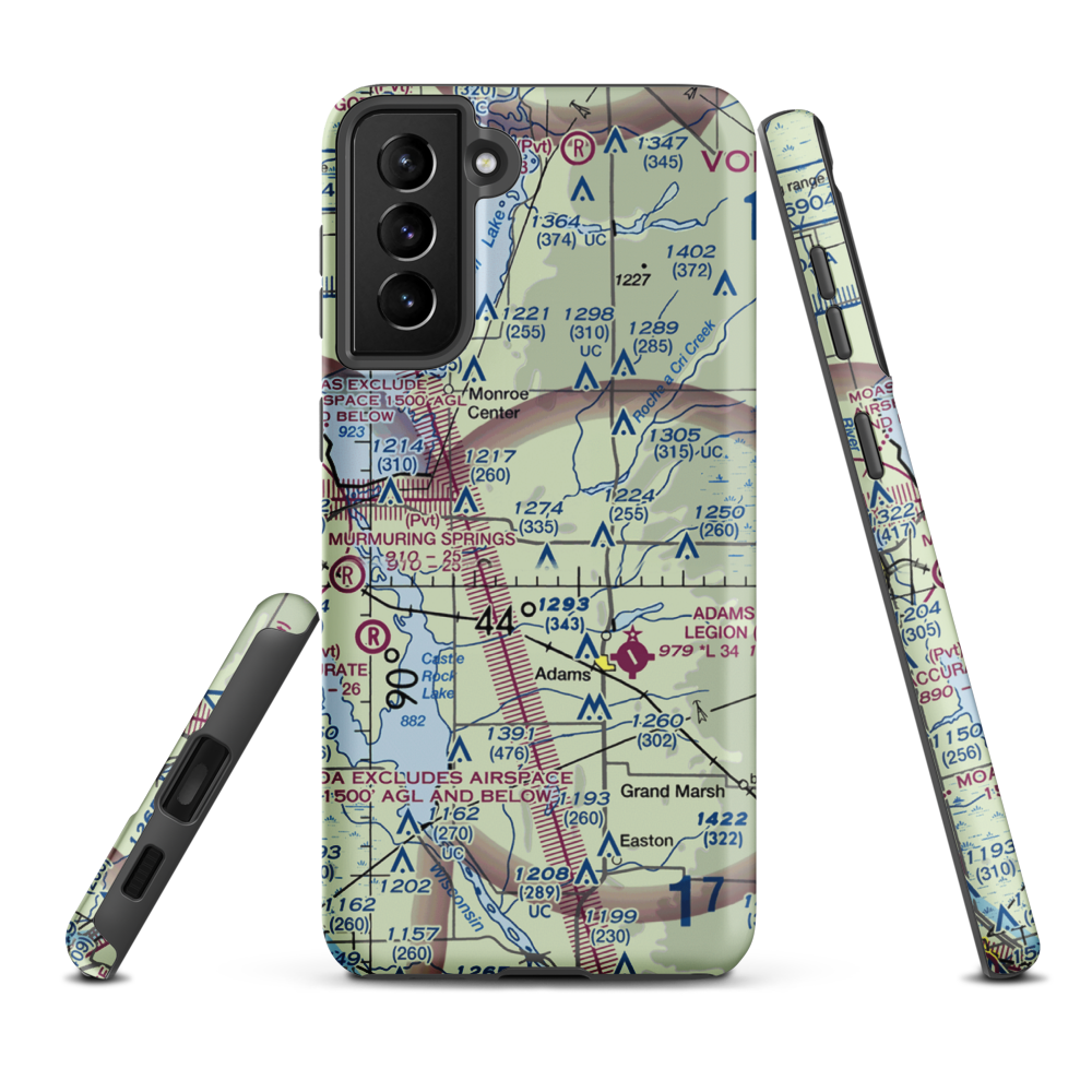 Zanadu Airport (WS04) VFR Sectional Samsung Phone Case Samsung Galaxy S21 FE model shown
