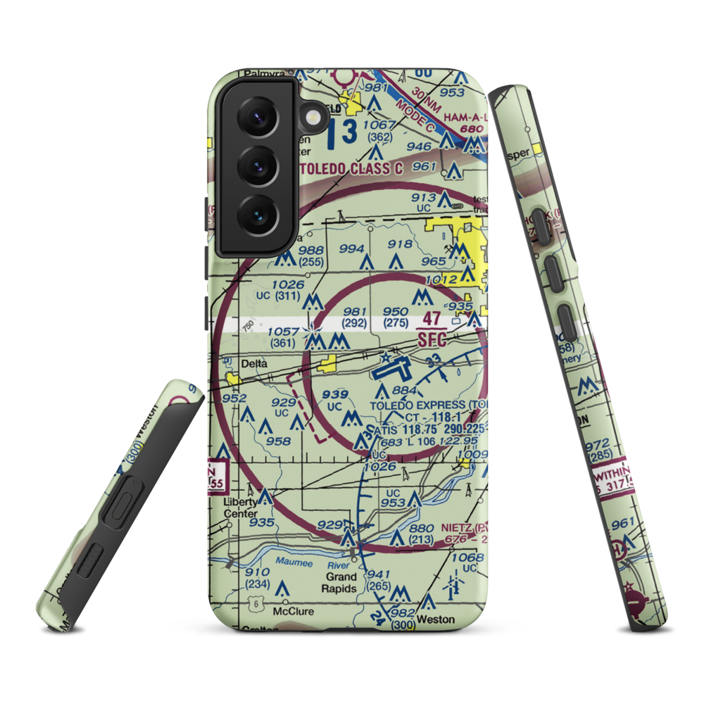 Zeigler Landing Strip (72OH) VFR Sectional Samsung Phone Case Samsung Galaxy S22 Plus model shown