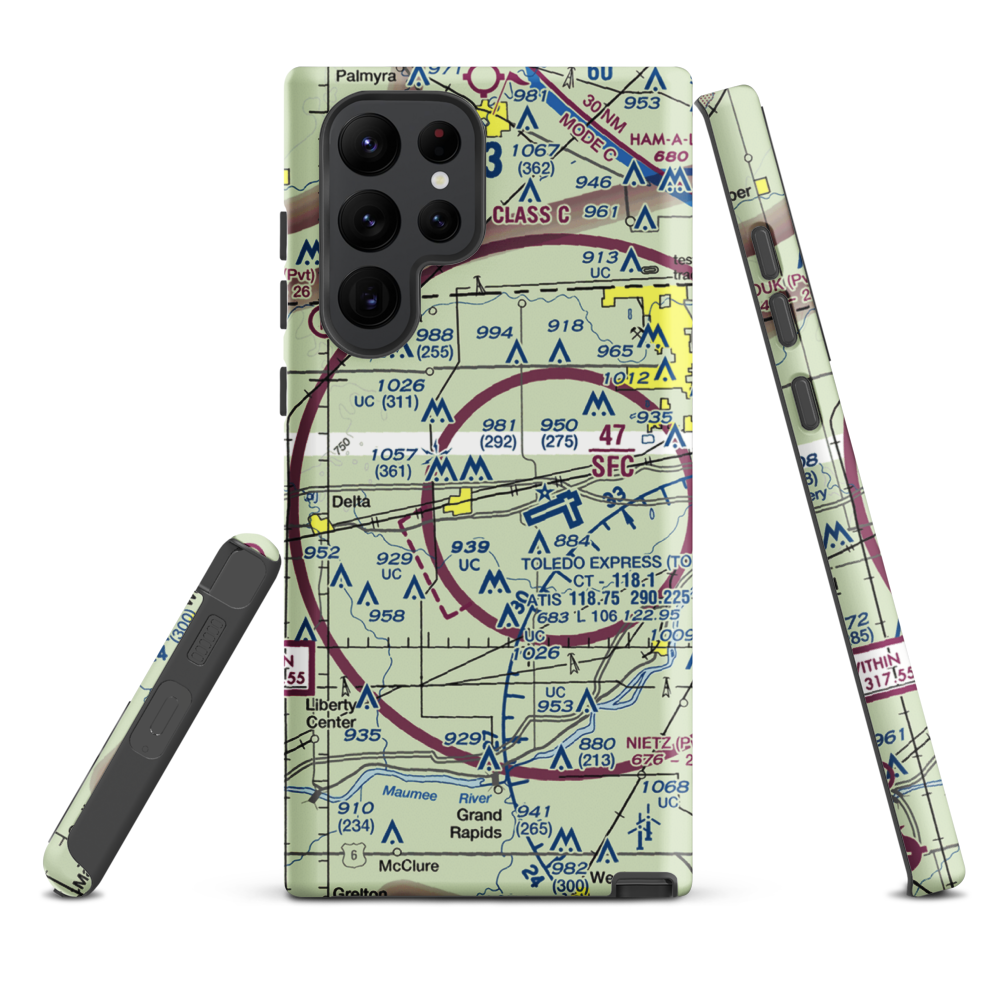 Zeigler Landing Strip (72OH) VFR Sectional Samsung Phone Case Samsung Galaxy S22 Ultra model shown