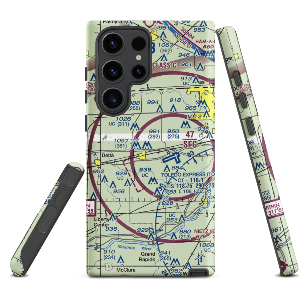 Zeigler Landing Strip (72OH) VFR Sectional Samsung Phone Case Samsung Galaxy S23 Ultra model shown
