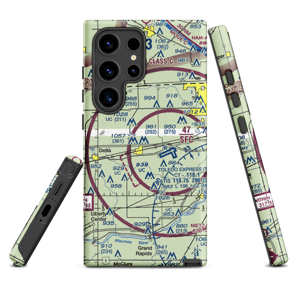 Zeigler Landing Strip (72OH) VFR Sectional Samsung Phone Case Samsung Galaxy S24 Ultra model shown
