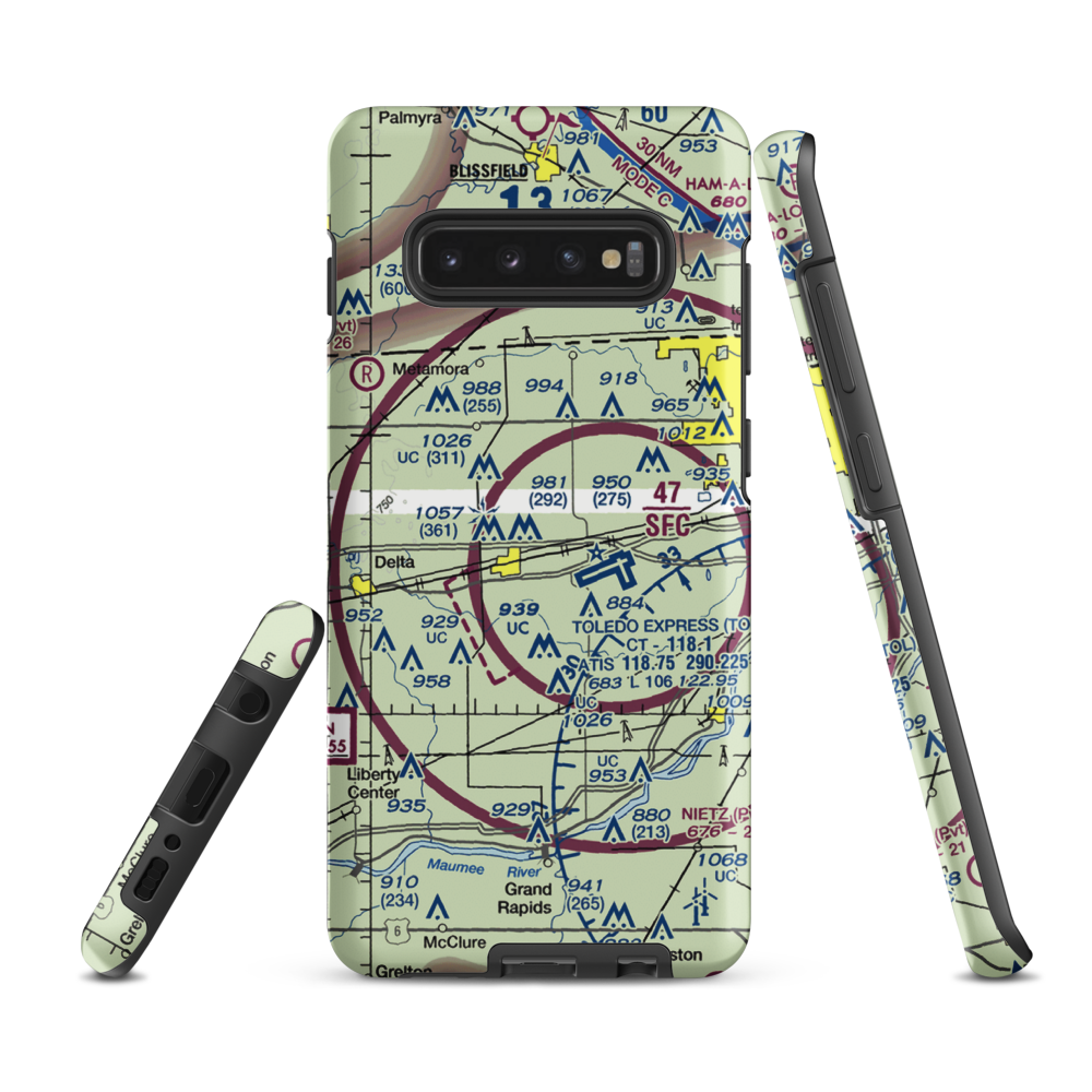 Zeigler Landing Strip (72OH) VFR Sectional Samsung Phone Case Samsung Galaxy S10 Plus model shown
