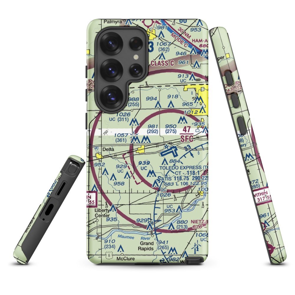 Zeigler Landing Strip (72OH) VFR Sectional Samsung Phone Case Samsung Galaxy S25 Ultra model shown