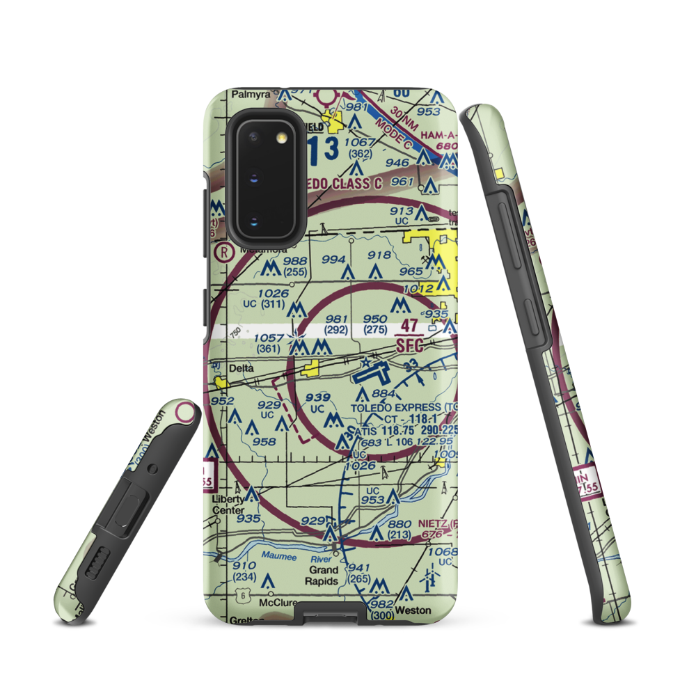 Zeigler Landing Strip (72OH) VFR Sectional Samsung Phone Case Samsung Galaxy S20 model shown