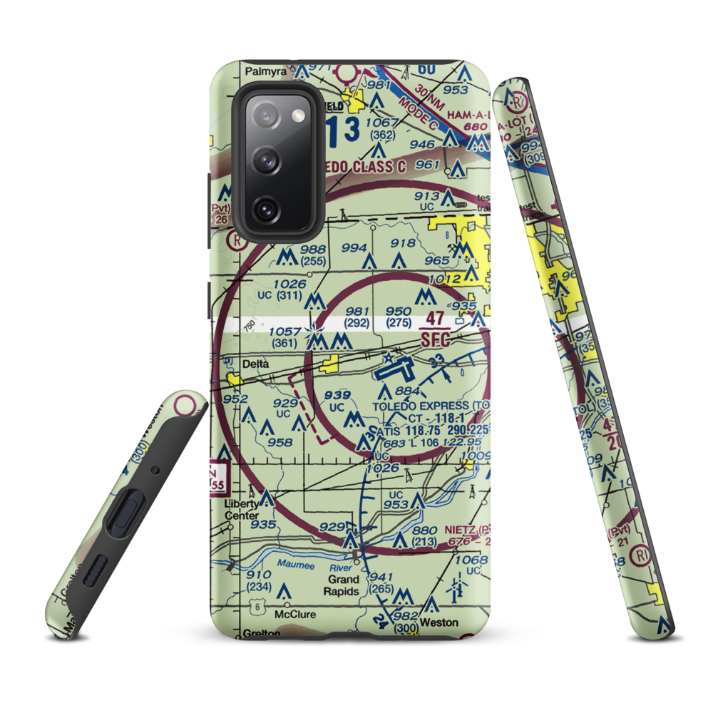 Zeigler Landing Strip (72OH) VFR Sectional Samsung Phone Case Samsung Galaxy S20 FE model shown