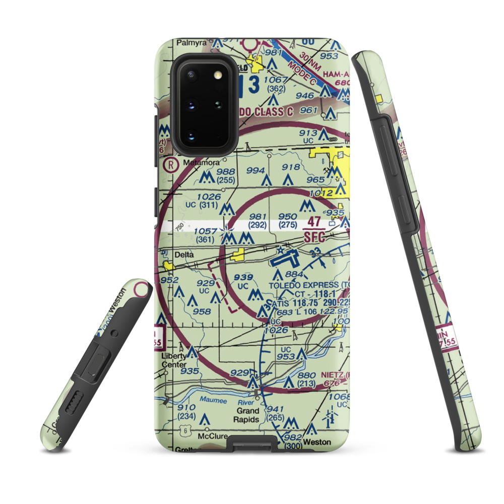 Zeigler Landing Strip (72OH) VFR Sectional Samsung Phone Case Samsung Galaxy S20 Plus model shown