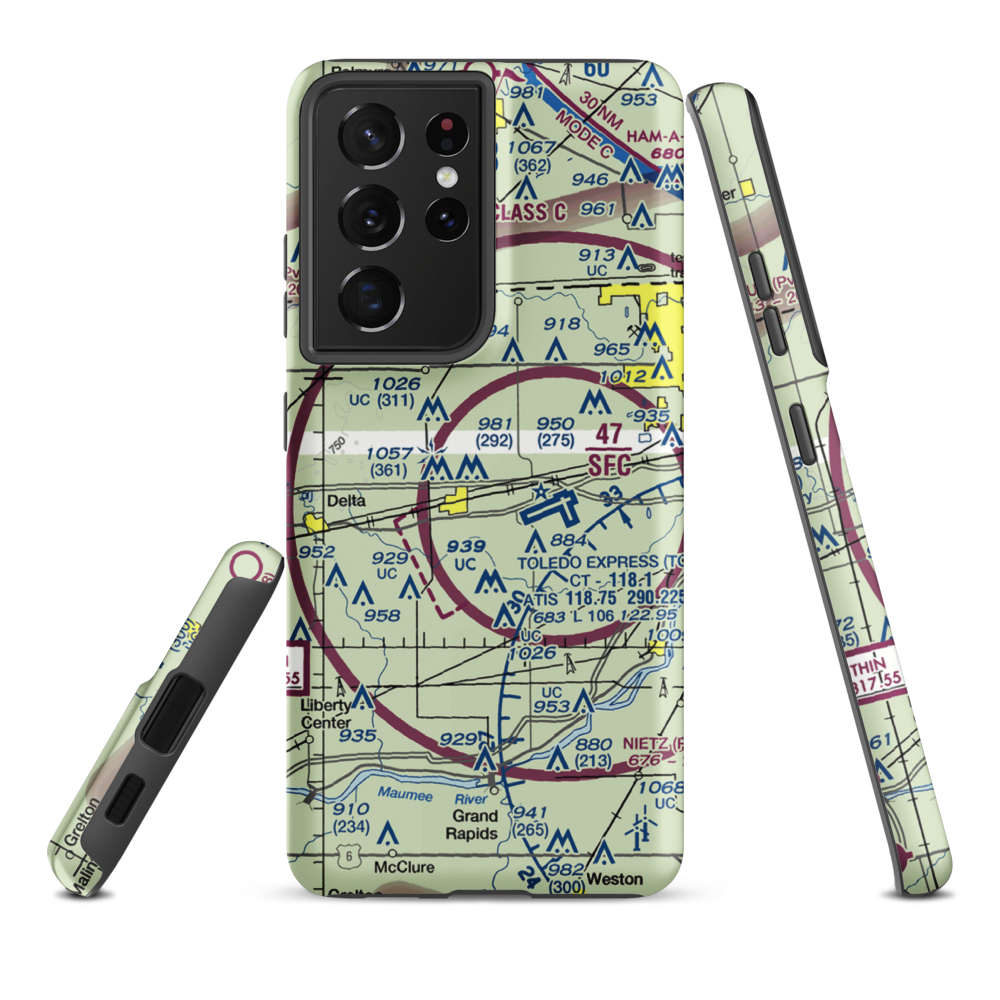 Zeigler Landing Strip (72OH) VFR Sectional Samsung Phone Case Samsung Galaxy S21 Ultra model shown