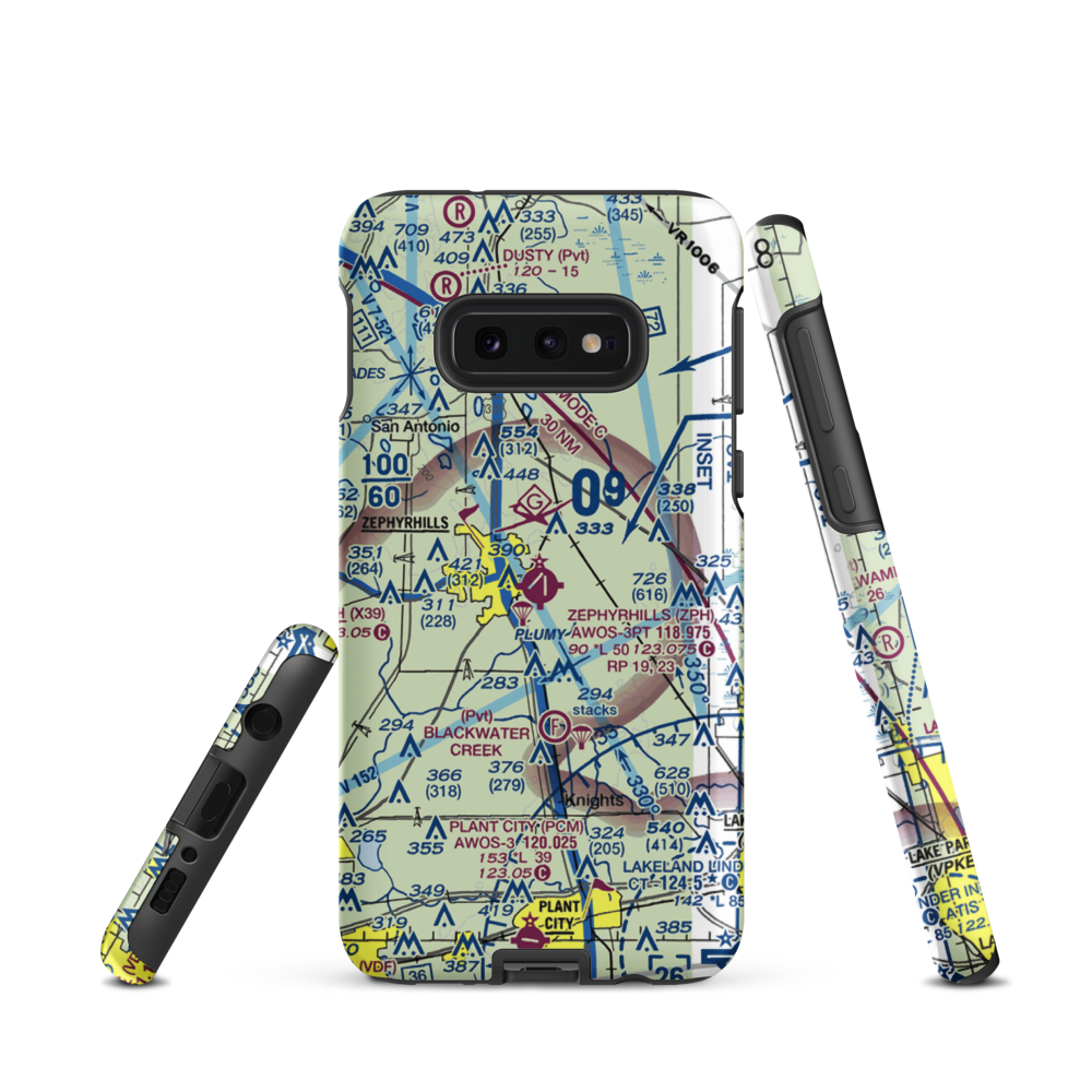 Zephyrhills Municipal Airport (ZPH) VFR Sectional Samsung Phone Case Samsung Galaxy S10 Plus model shown