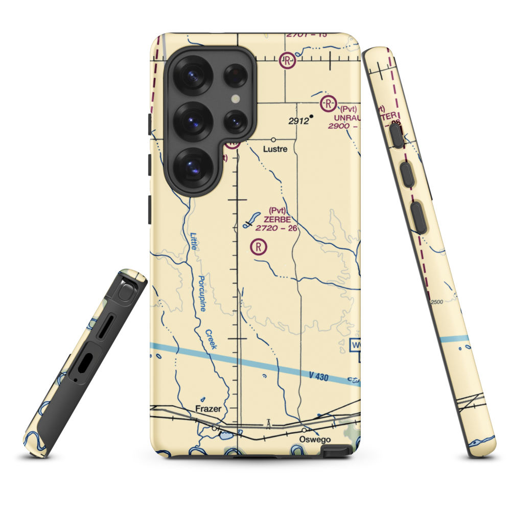 Zerbe Airport (MT51) VFR Sectional Samsung Phone Case Samsung Galaxy S25 Ultra model shown