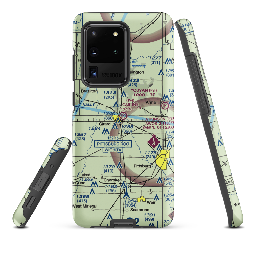 Ziggy Carline Airport (SN41) VFR Sectional Samsung Phone Case Samsung Galaxy S20 Ultra model shown