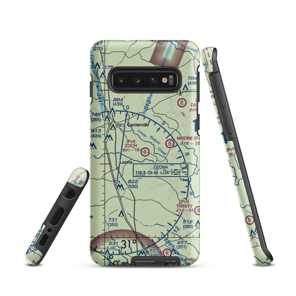 Zoch Airport (70TA) VFR Sectional Samsung Phone Case Samsung Galaxy S10 model shown
