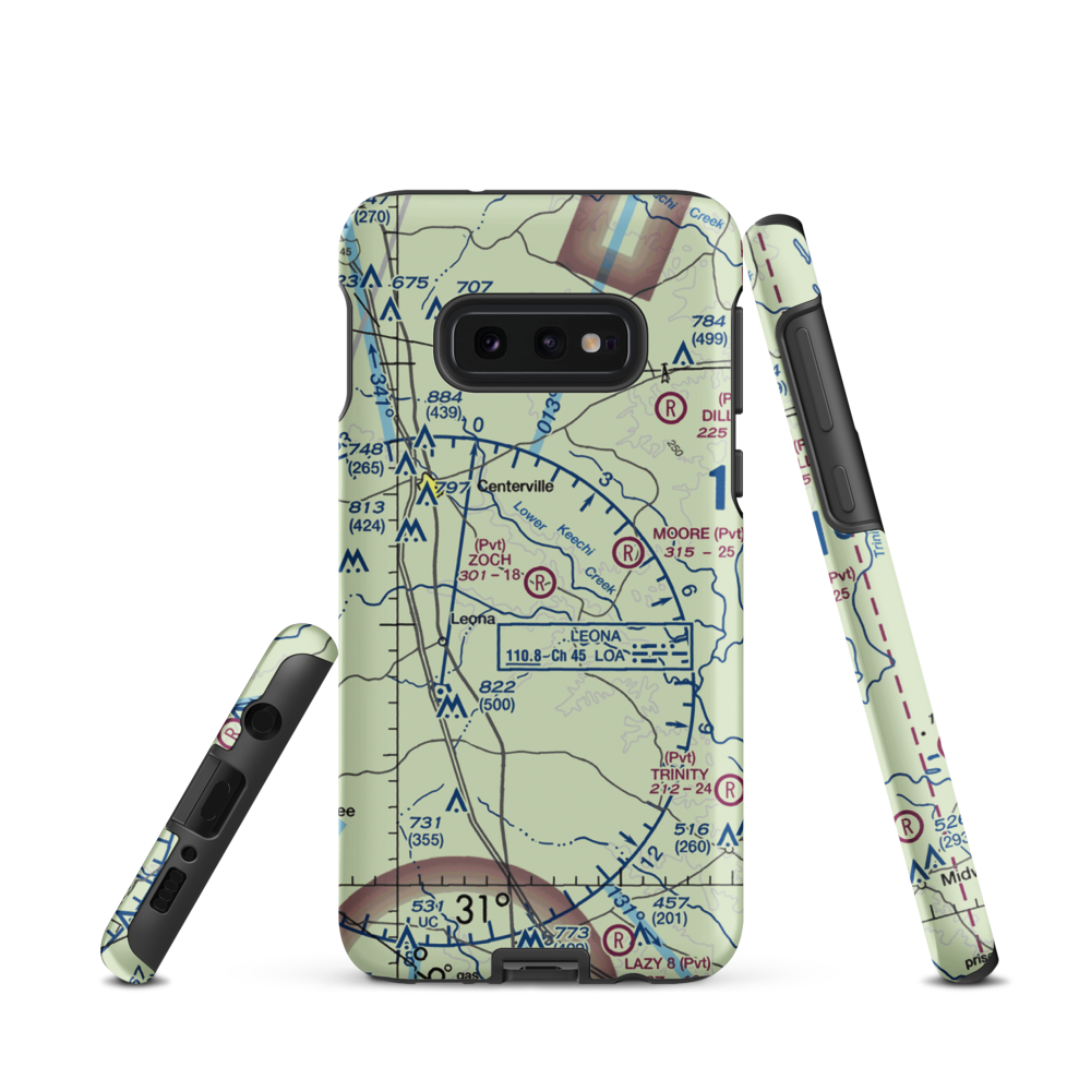 Zoch Airport (70TA) VFR Sectional Samsung Phone Case Samsung Galaxy S10e model shown