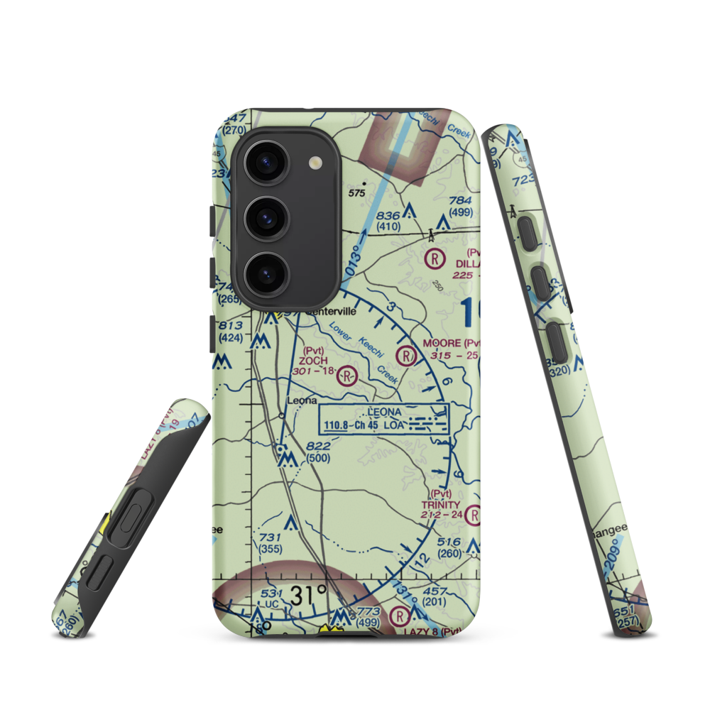 Zoch Airport (70TA) VFR Sectional Samsung Phone Case Samsung Galaxy S23 model shown