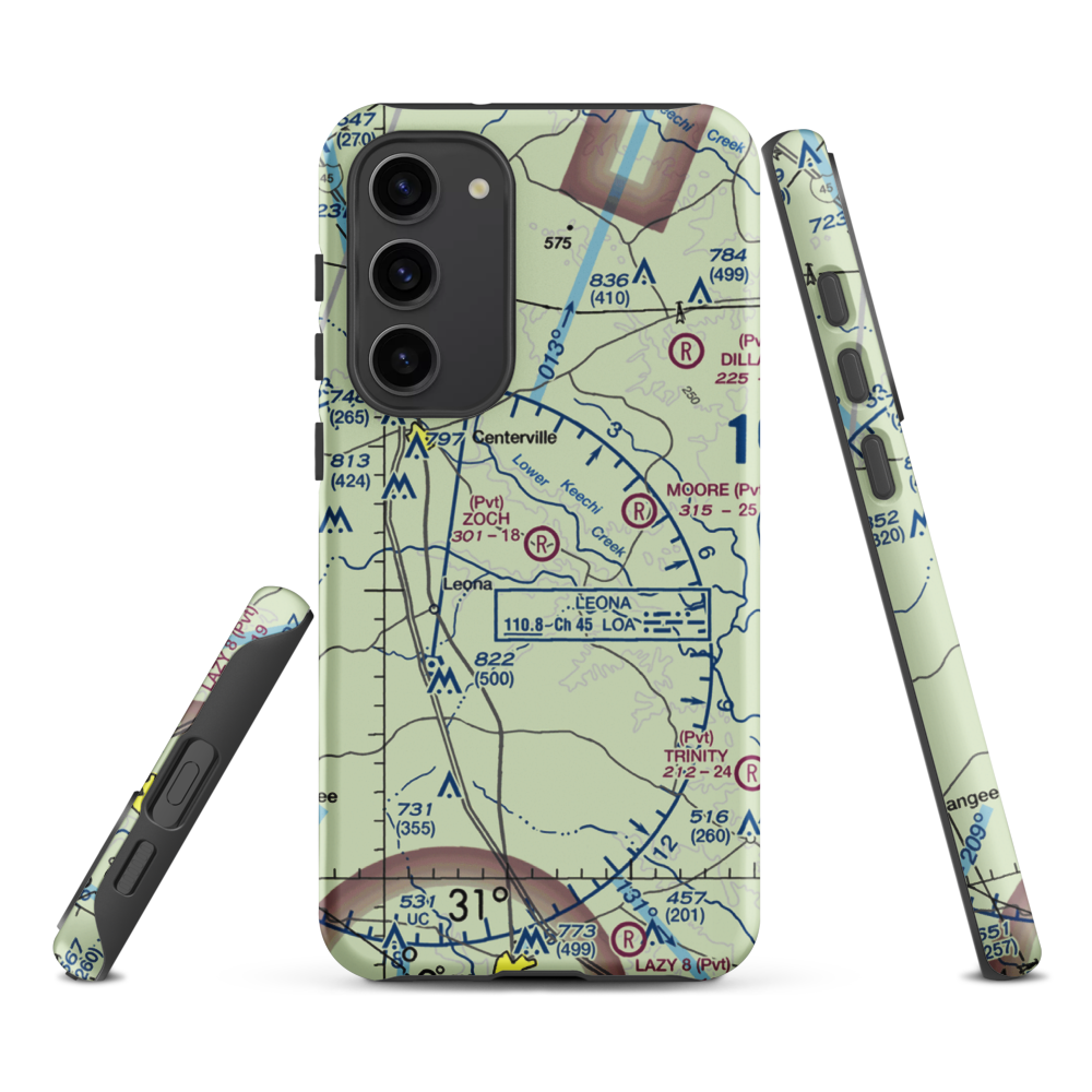 Zoch Airport (70TA) VFR Sectional Samsung Phone Case Samsung Galaxy S23 Plus model shown