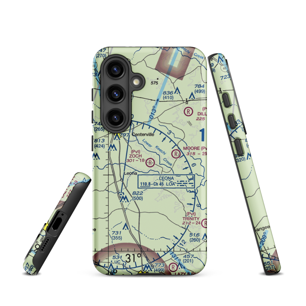 Zoch Airport (70TA) VFR Sectional Samsung Phone Case Samsung Galaxy S24 model shown