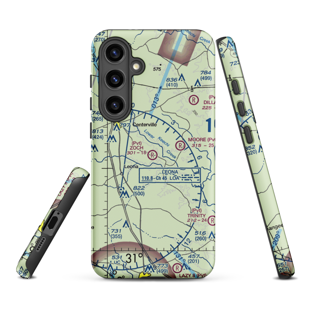Zoch Airport (70TA) VFR Sectional Samsung Phone Case Samsung Galaxy S24 Plus model shown