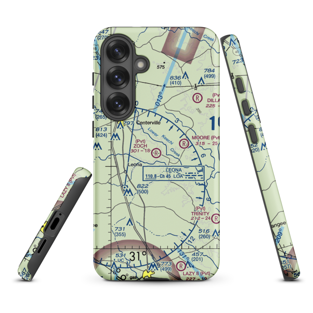 Zoch Airport (70TA) VFR Sectional Samsung Phone Case Samsung Galaxy S25 Plus model shown