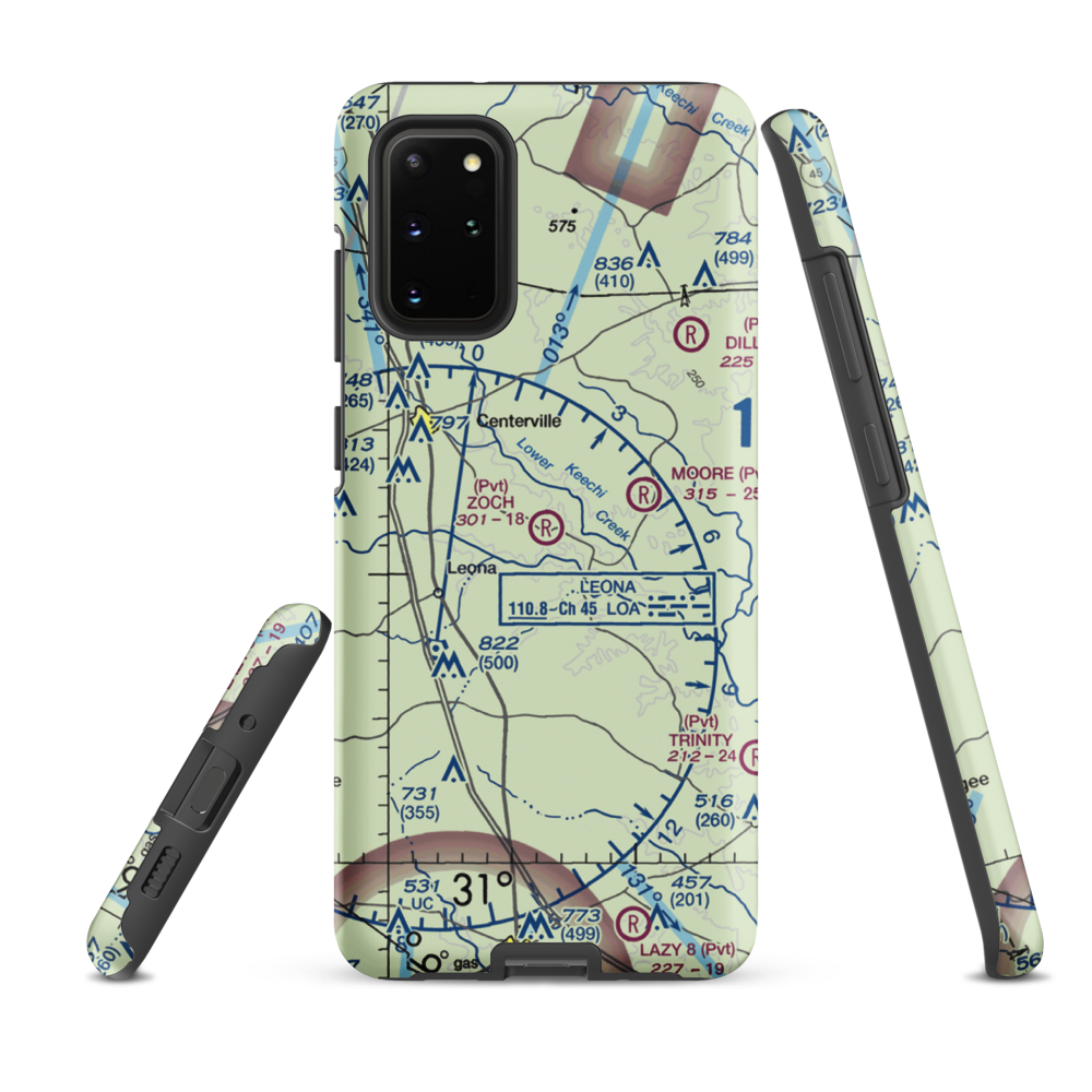 Zoch Airport (70TA) VFR Sectional Samsung Phone Case Samsung Galaxy S20 Plus model shown