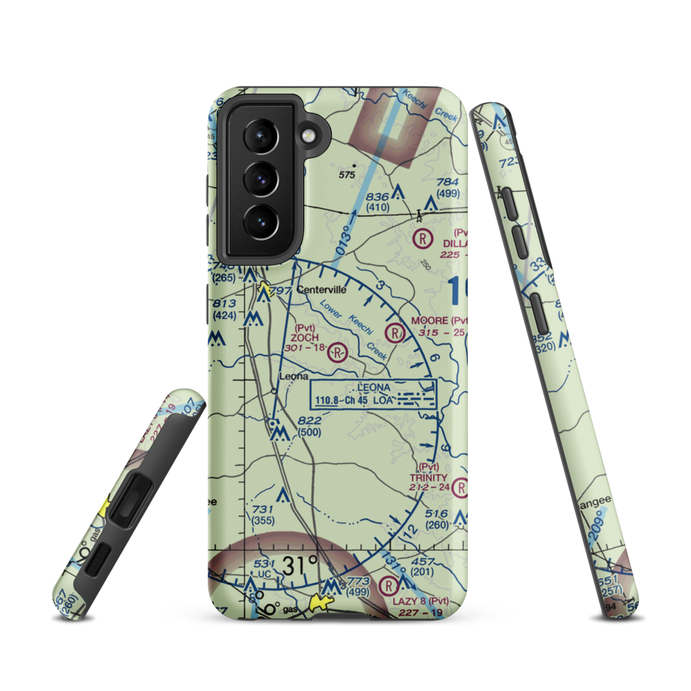 Zoch Airport (70TA) VFR Sectional Samsung Phone Case Samsung Galaxy S21 model shown