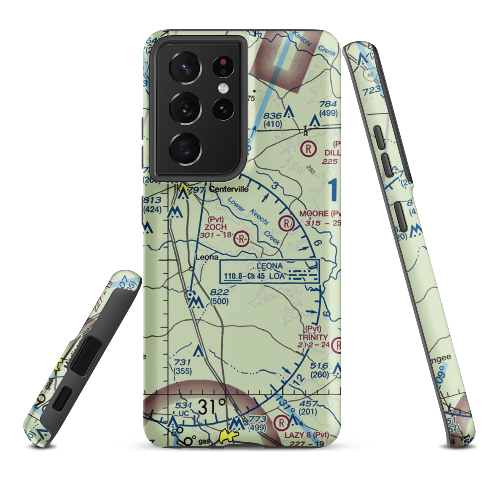 Zoch Airport (70TA) VFR Sectional Samsung Phone Case Samsung Galaxy S21 Ultra model shown