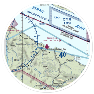 Sekiu Airport (11S) VFR Sectional Sticker (30 mile)