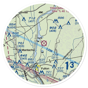 Fulton-Itawamba County Airport (11M) VFR Sectional Sticker (20 mile)