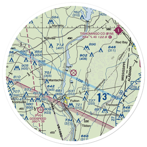 Fulton-Itawamba County Airport (11M) VFR Sectional Sticker (30 mile)