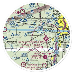 Johnson Field (11G) VFR Sectional Sticker (20 mile)