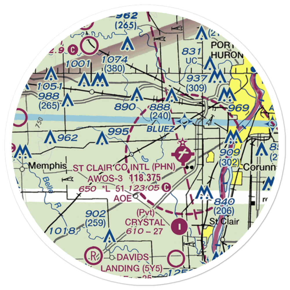 Johnson Field (11G) VFR Sectional Sticker (20 mile) 
